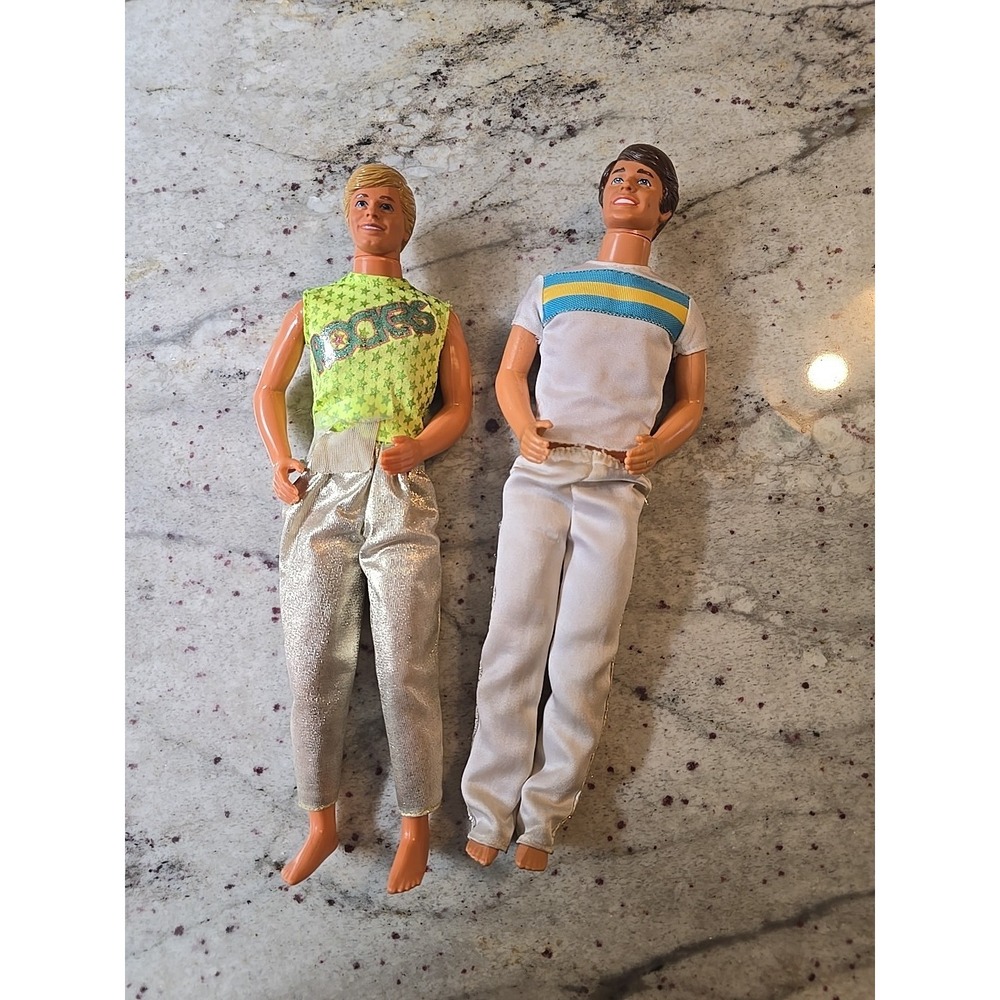 1968 Vintage Mattel Ken Dolls Set Of 2 Collectible Malaysia & Tiwain